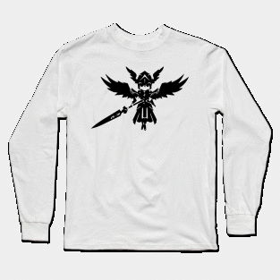 Valkyrie minimal silhouette white Long Sleeve T-Shirt